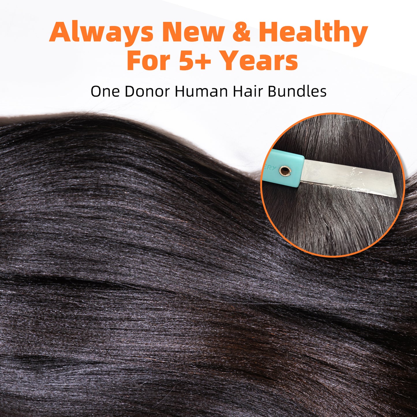 Last 5 Years Raw Light Yaki Straight Human Hair Bundles Natural Black Color (between 1b to #2), Can Lift 613 Color Easily