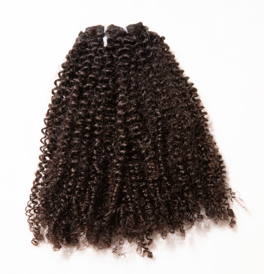 4a 4b  kinky curly bundles, 100% raw one donor human hair