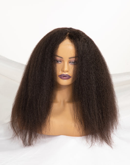 Raw Kinky Straight Human Hair Lace Hd Transparent Closure Wig 2×6 & 4×4 & 5×5