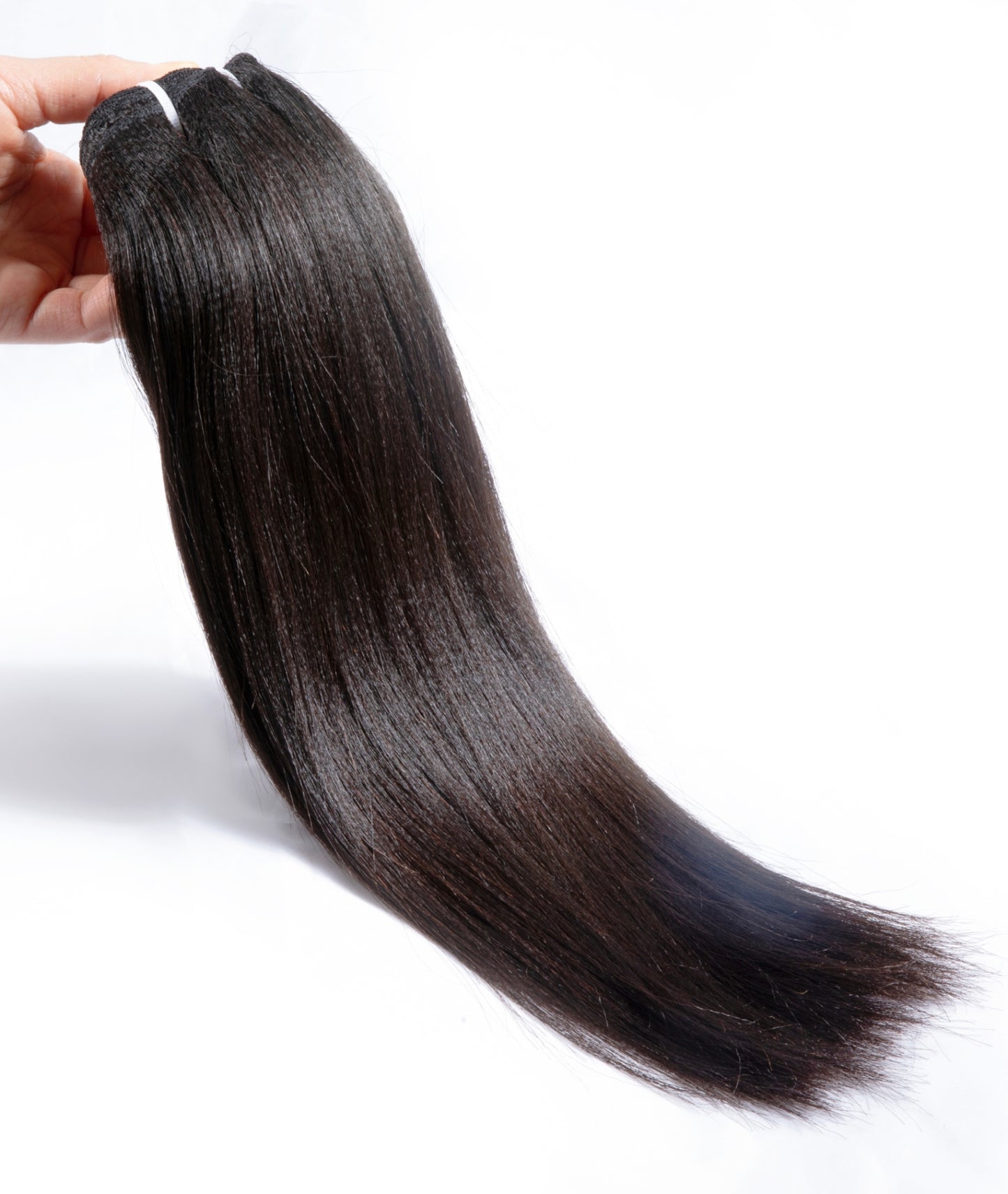 Last 5 Years Raw Light Yaki Straight Human Hair Bundles Natural Black Color (between 1b to #2), Can Lift 613 Color Easily