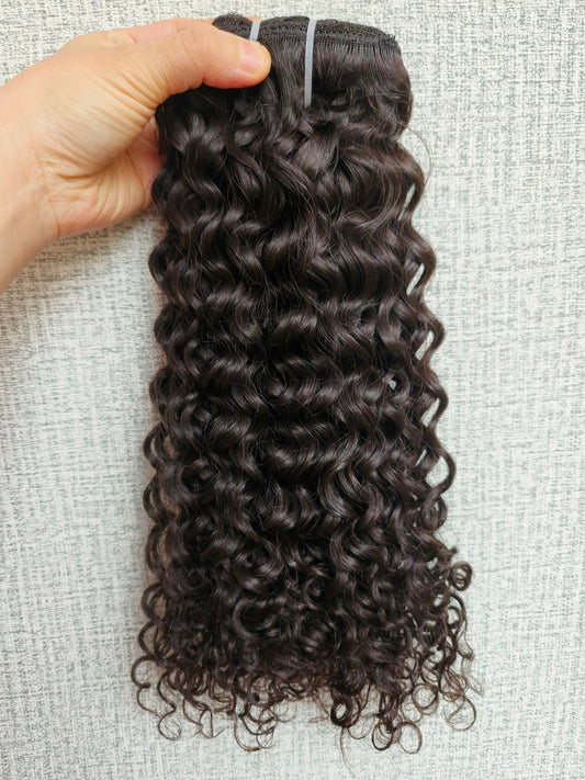 Tight Deep Curly Raw Human Hair Clip Ins-Seamless and Classic