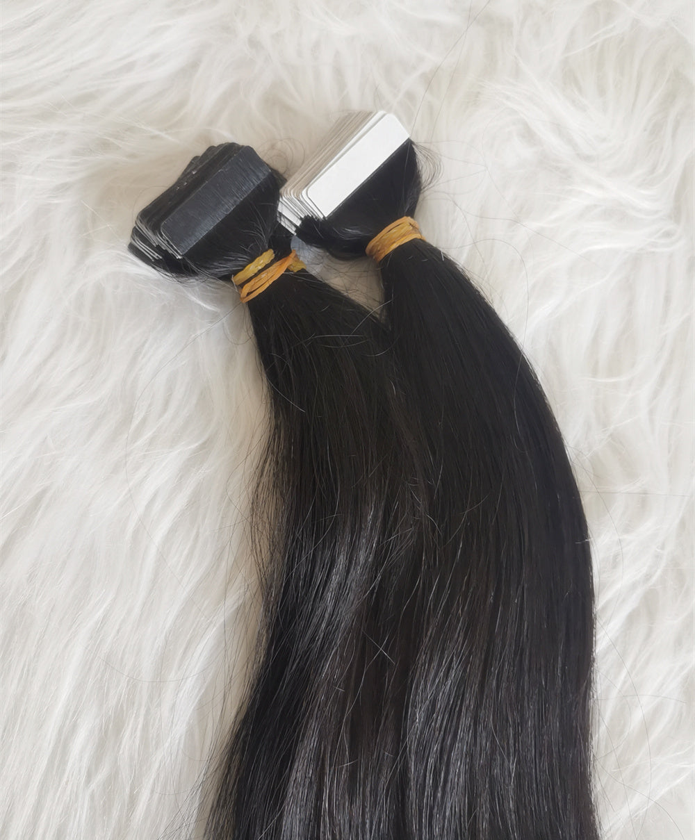 Raw straight tape ins extensions real human hair extension